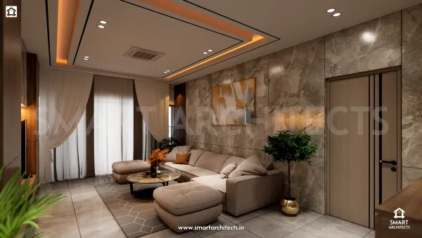 Living Room design by Smart Architects